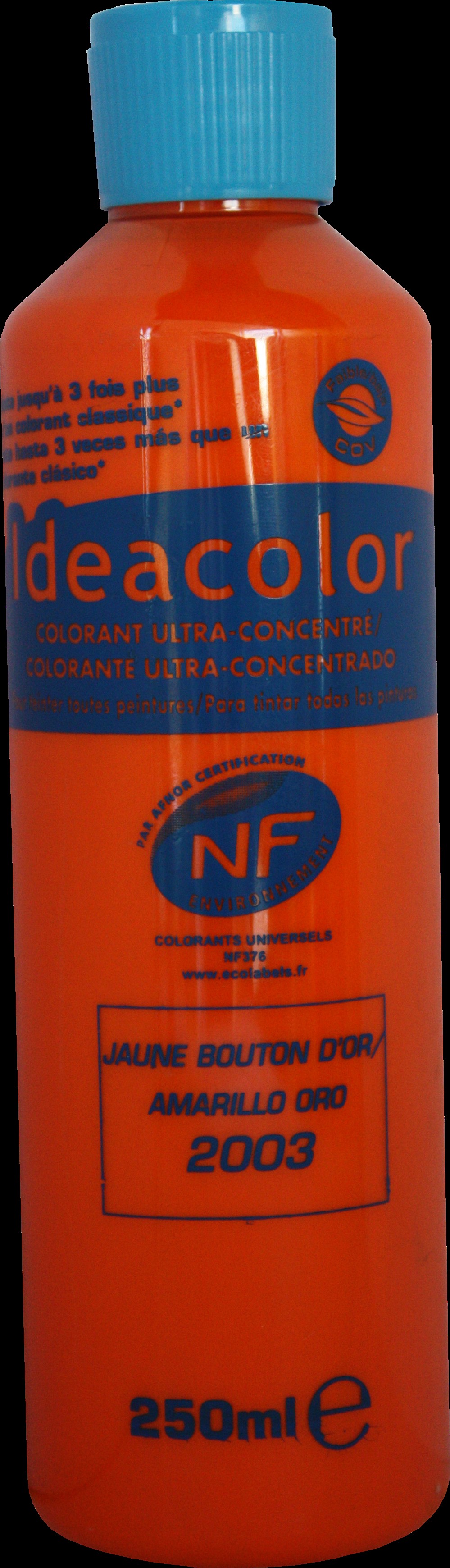 Colorant universel pour peinture jaune bouton d'or 250ml - IDEACOLOR